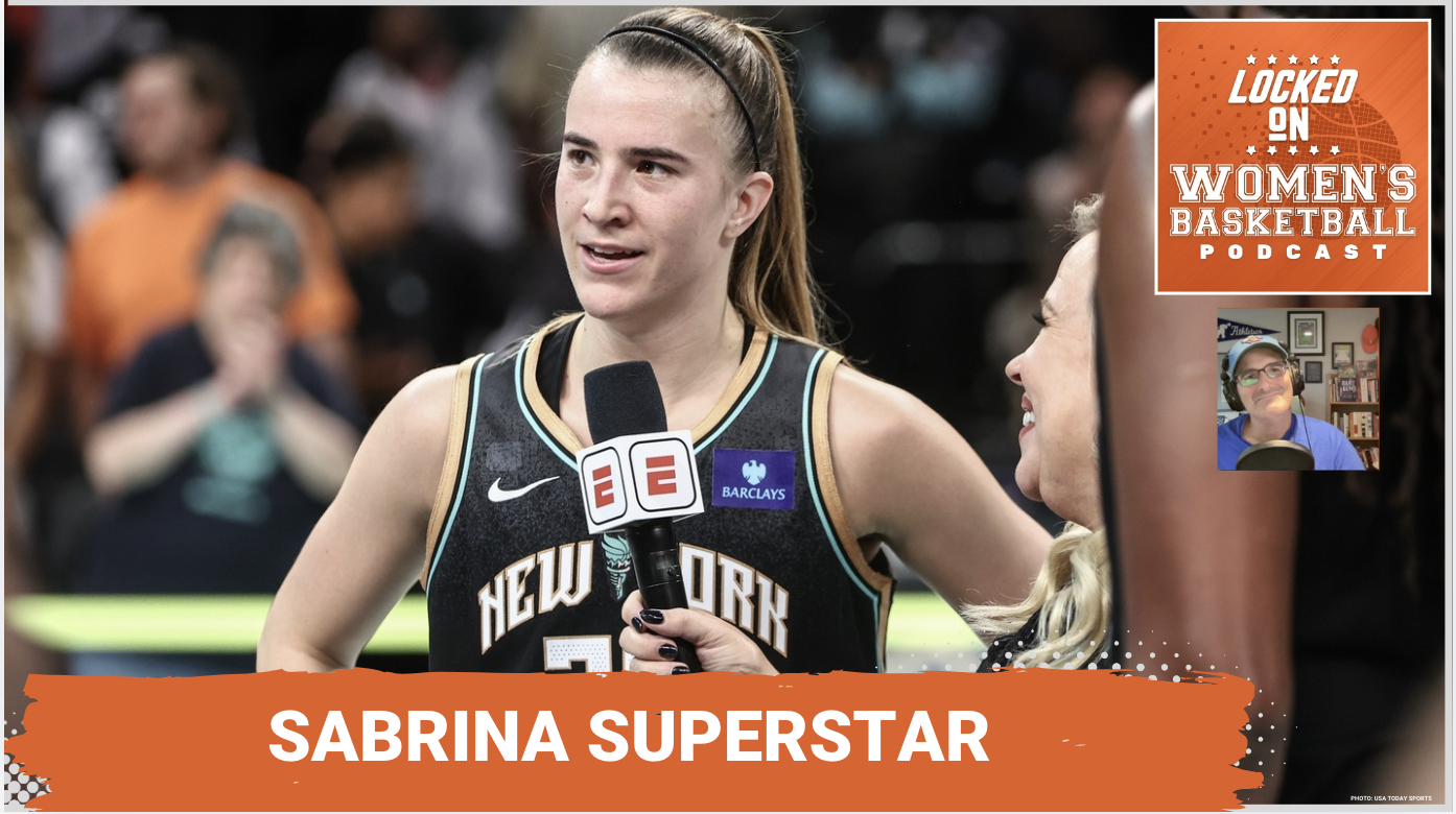 Sabrina Ionescu being interviewed after a game